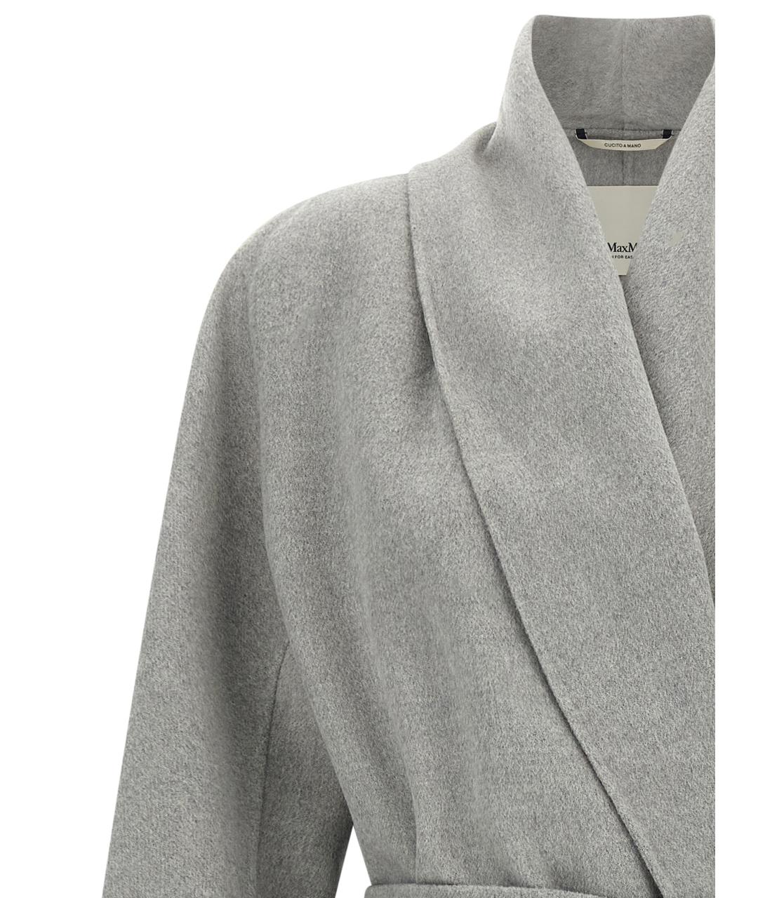 'S MAX MARA Серое шерстяное пальто, фото 3
