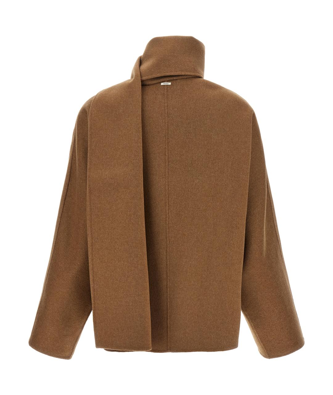 'S MAX MARA Коричневая шерстяная куртка, фото 3