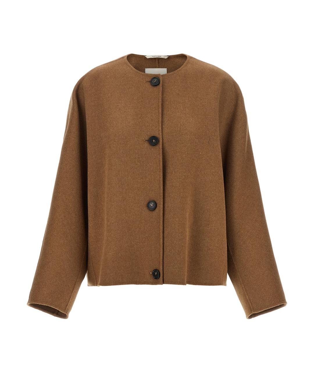 'S MAX MARA Коричневая шерстяная куртка, фото 2