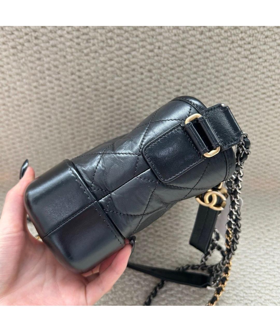 CHANEL Черная кожаная сумка через плечо, фото 4