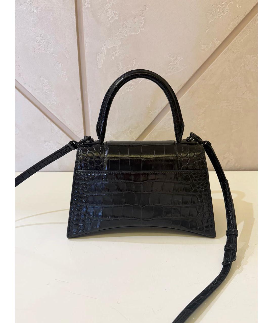 BALENCIAGA Черная кожаная сумка с короткими ручками, фото 2