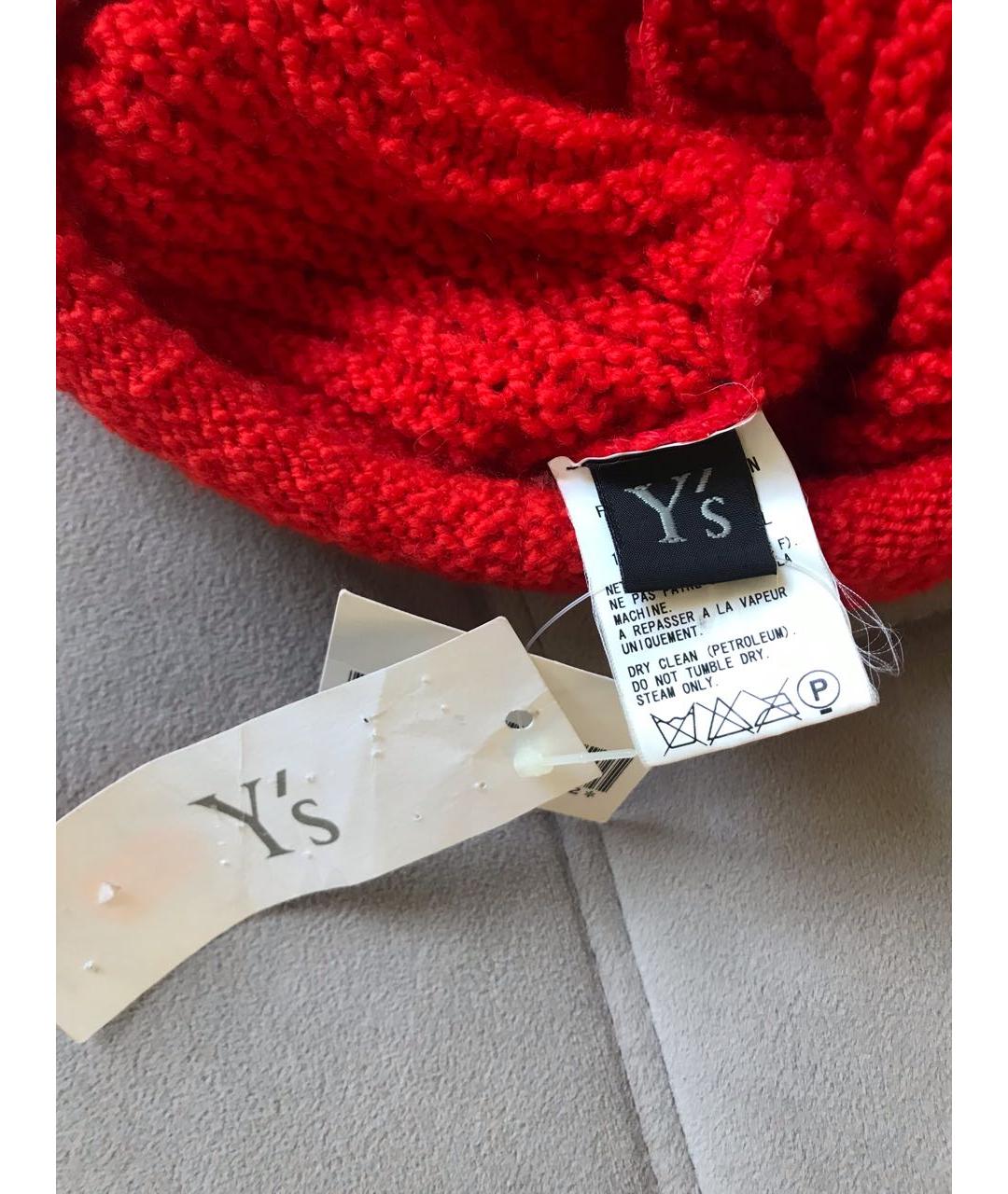 YOHJI YAMAMOTO Красная шерстяная шапка, фото 2