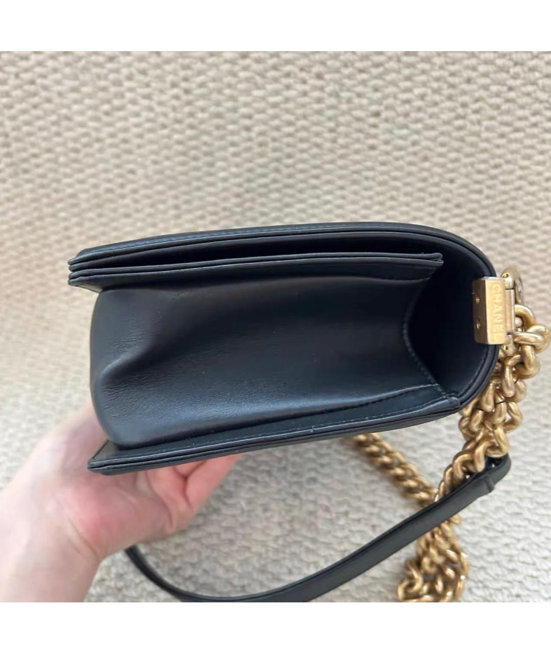 CHANEL Черная кожаная сумка через плечо, фото 4