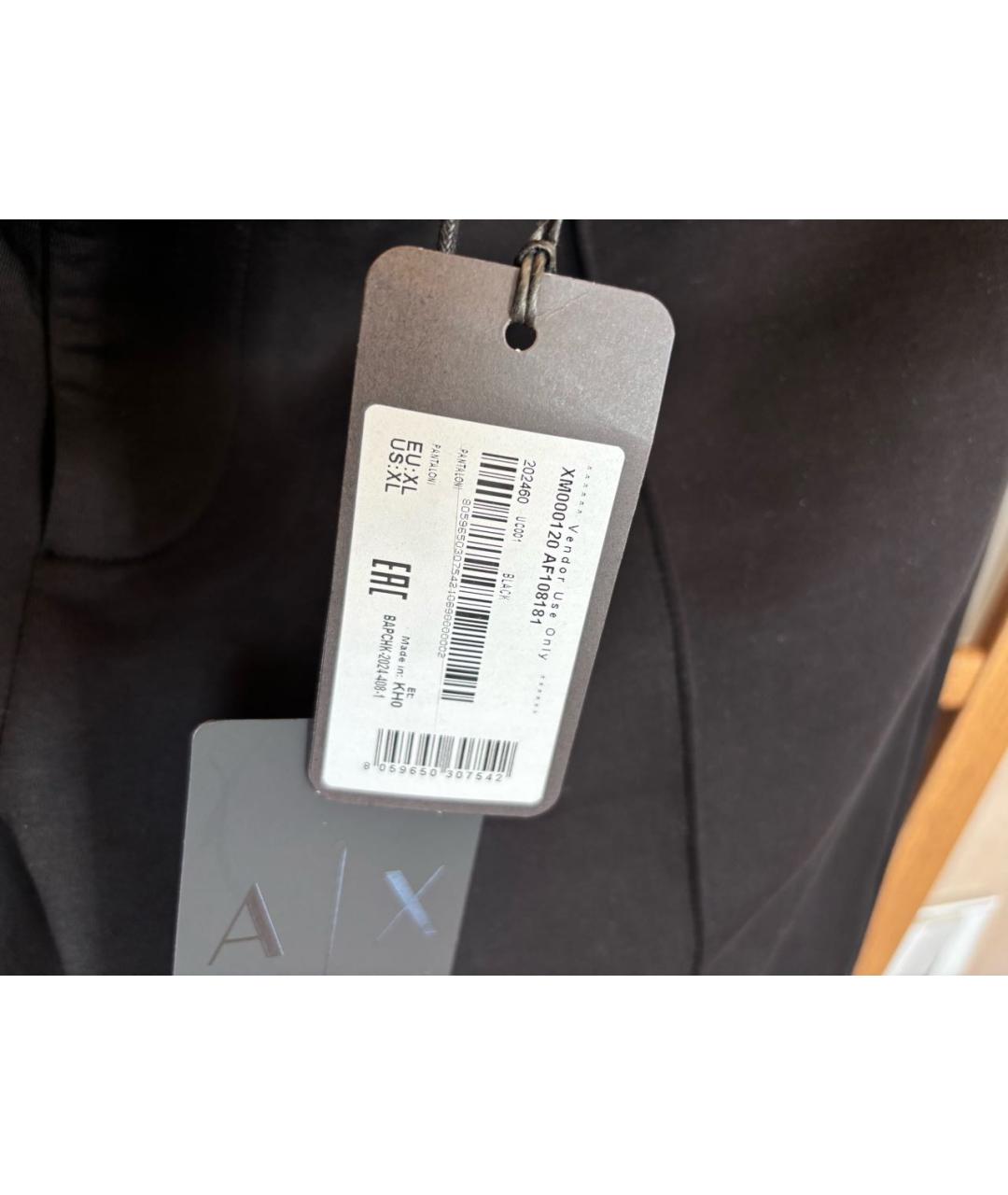 ARMANI EXCHANGE Черный хлопко-эластановый спортивный костюм, фото 4