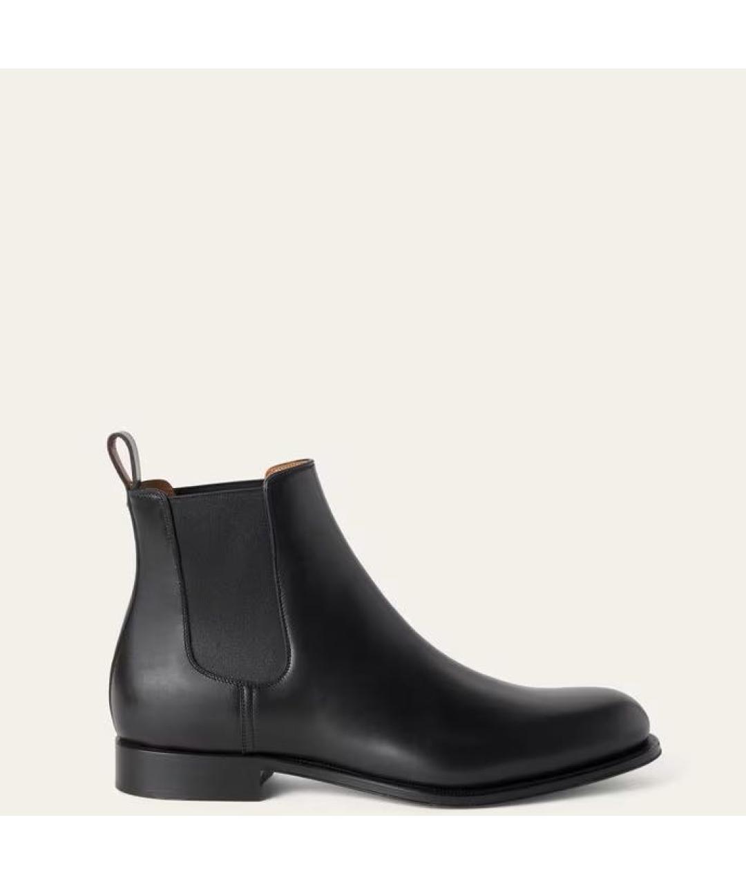 LORO PIANA Черные кожаные высокие ботинки, фото 7