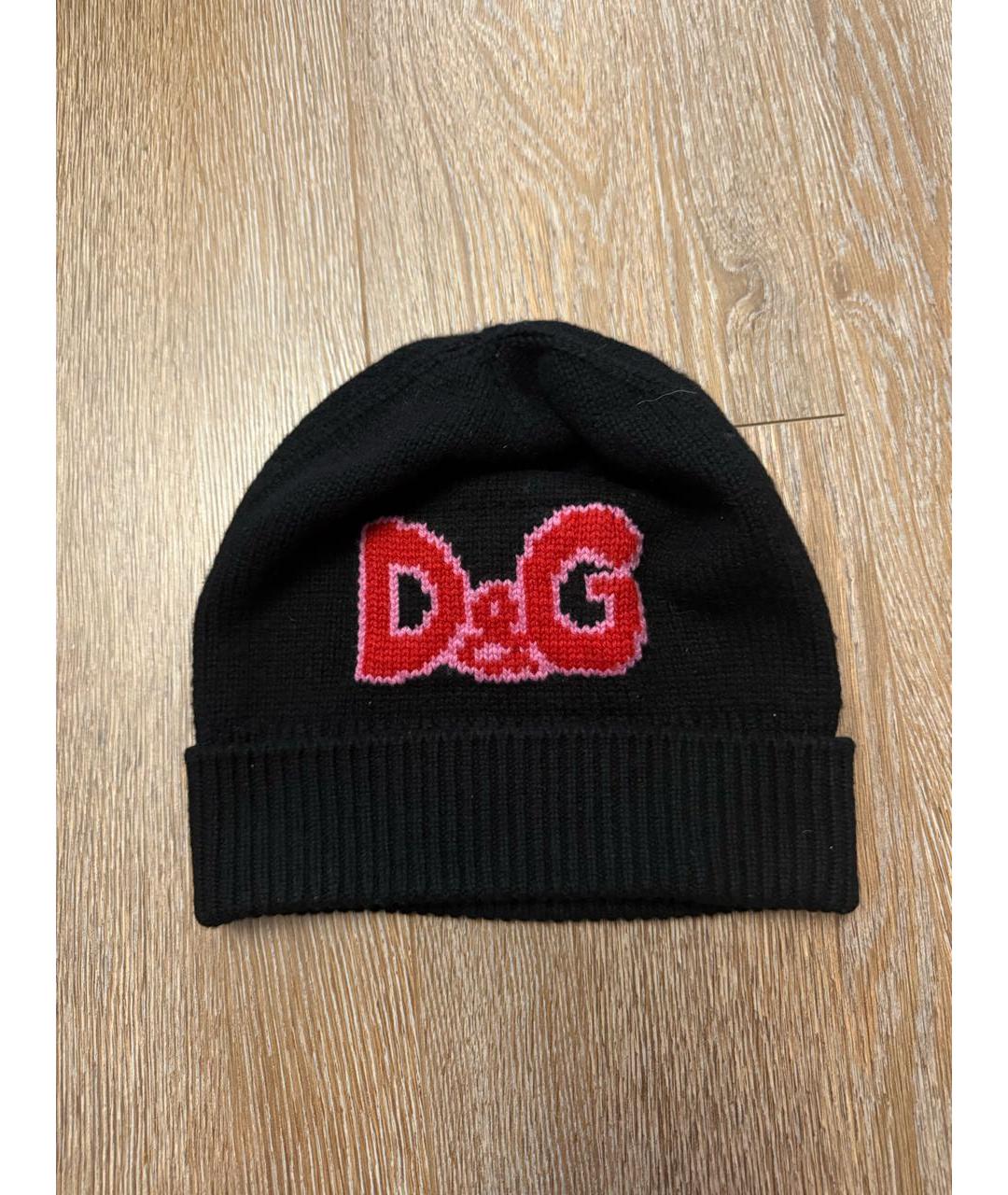 DOLCE&GABBANA Черная кашемировая шапка, фото 5