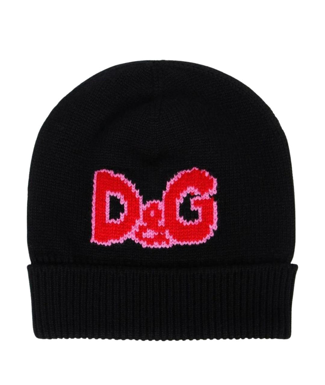 DOLCE&GABBANA Черная кашемировая шапка, фото 1