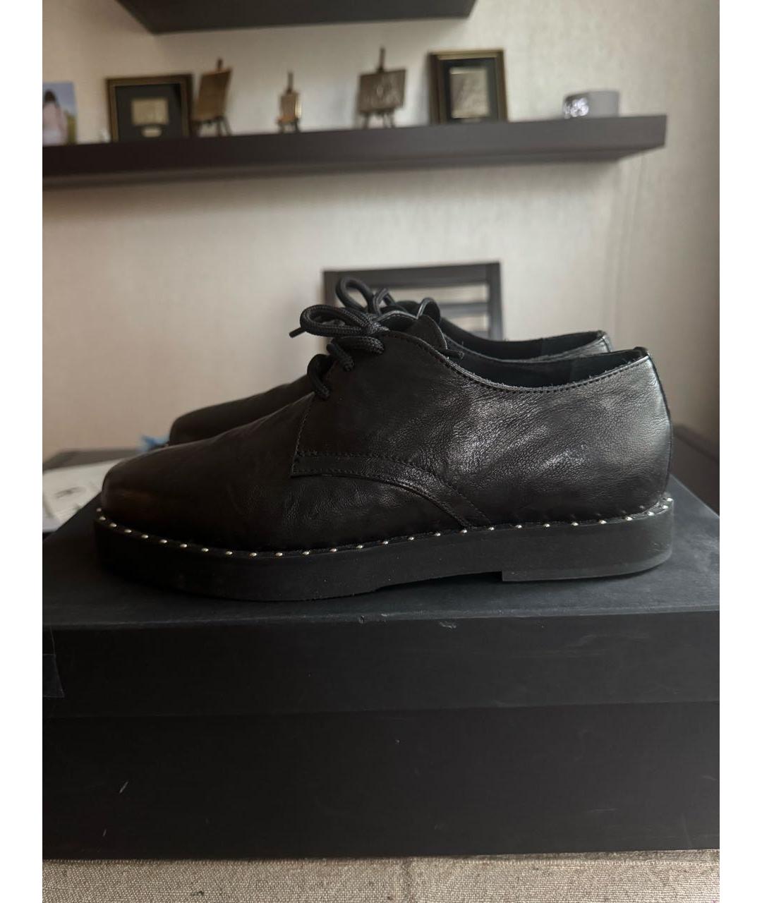PINKO Черные кожаные брогги и оксфорды, фото 4