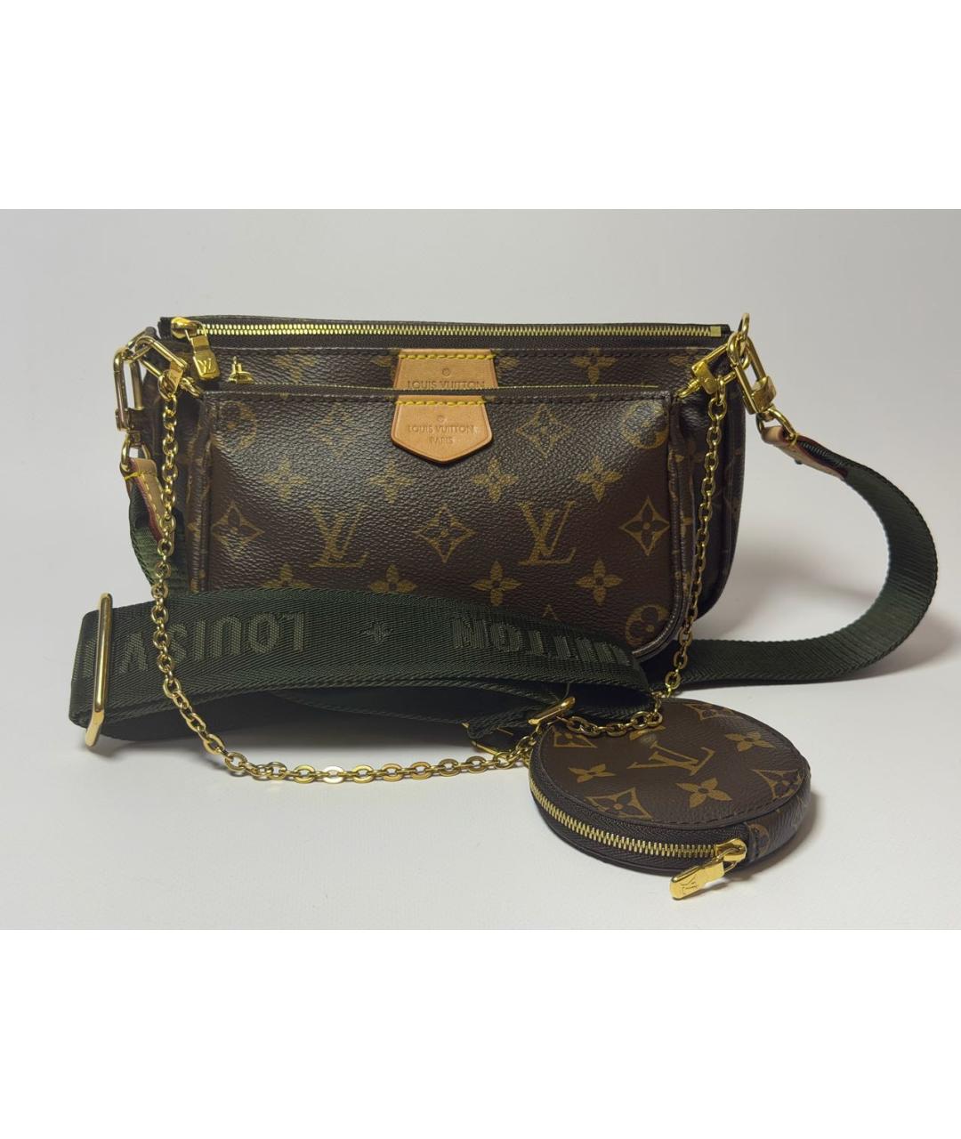 LOUIS VUITTON Коричневая сумка через плечо из канвы, фото 9