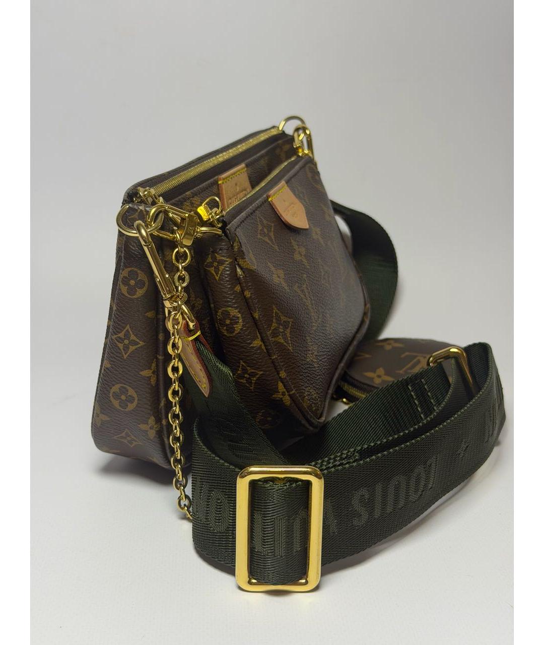 LOUIS VUITTON Коричневая сумка через плечо из канвы, фото 2
