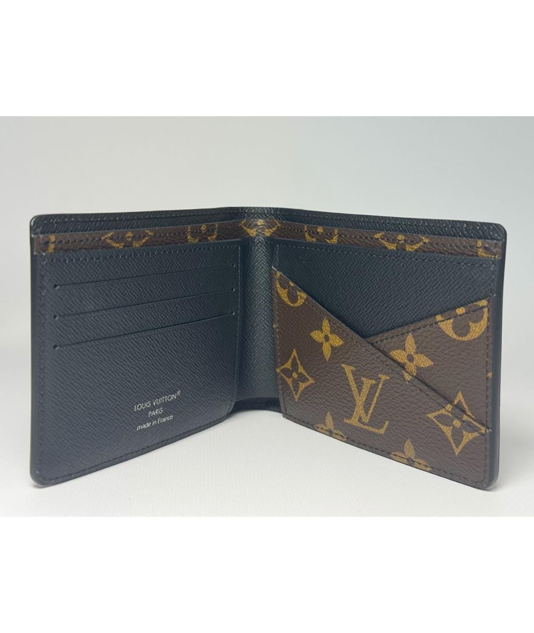 LOUIS VUITTON Коричневый кожаный кошелек, фото 3