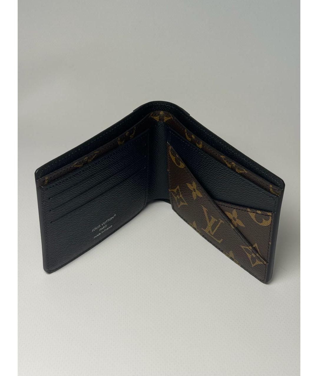 LOUIS VUITTON Коричневый кожаный кошелек, фото 6