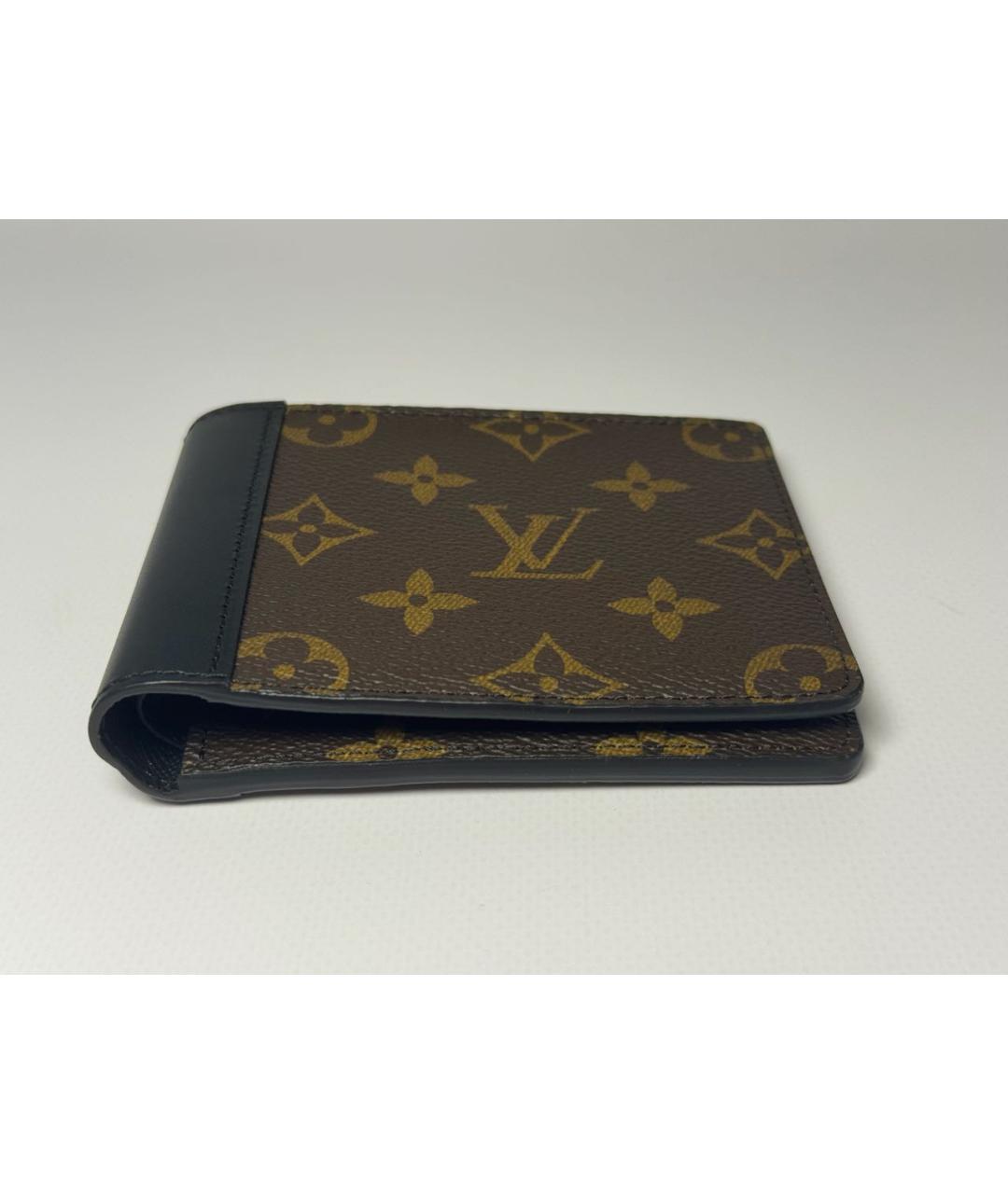 LOUIS VUITTON Коричневый кожаный кошелек, фото 5