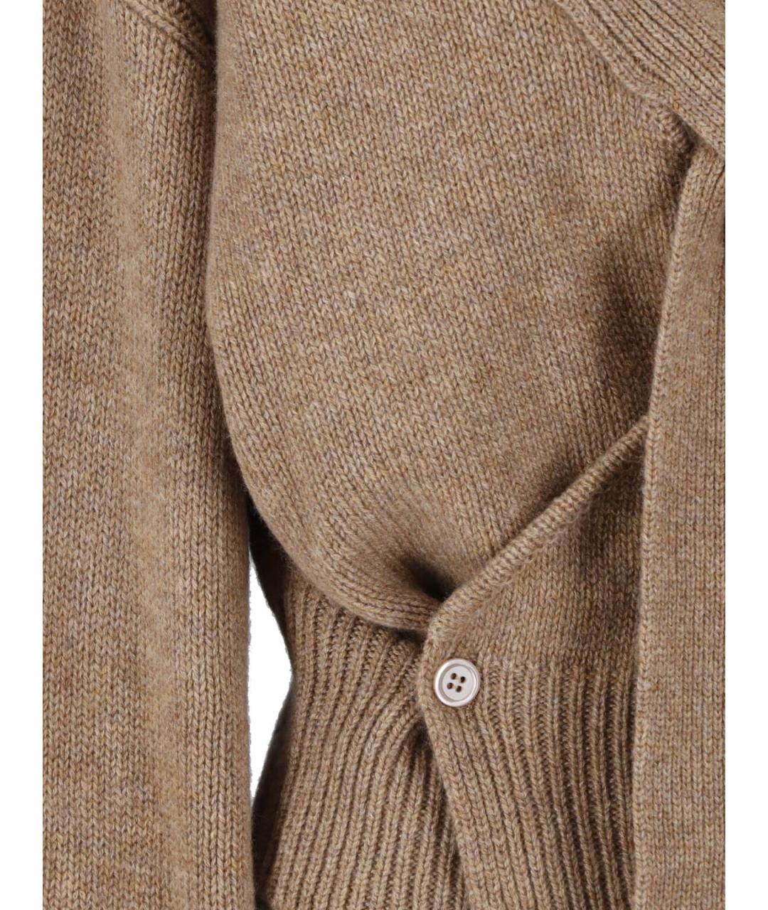 ERMANNO SCERVINO Бежевый кашемировый кардиган, фото 5