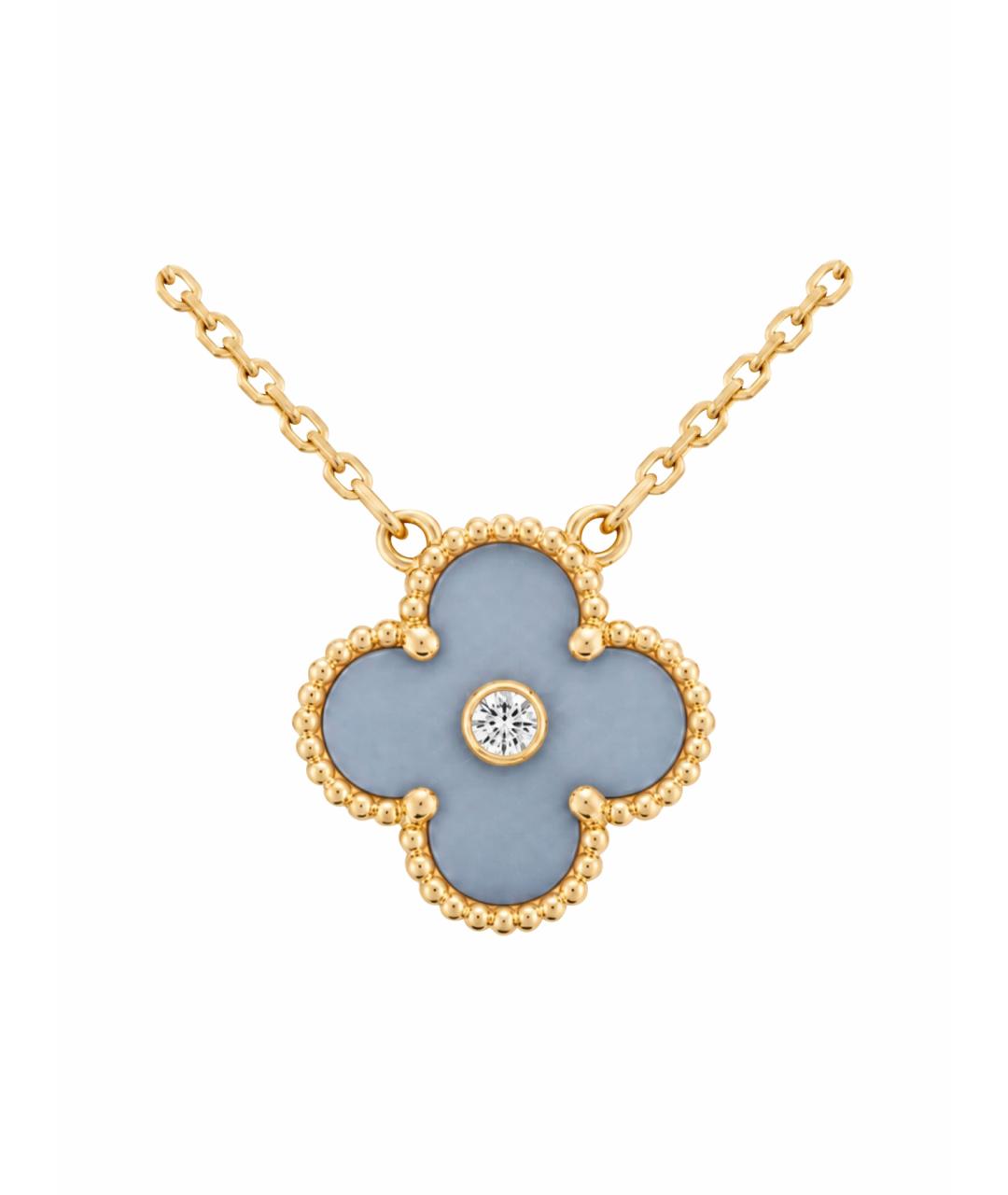 VAN CLEEF & ARPELS Голубая подвеска из желтого золота, фото 1