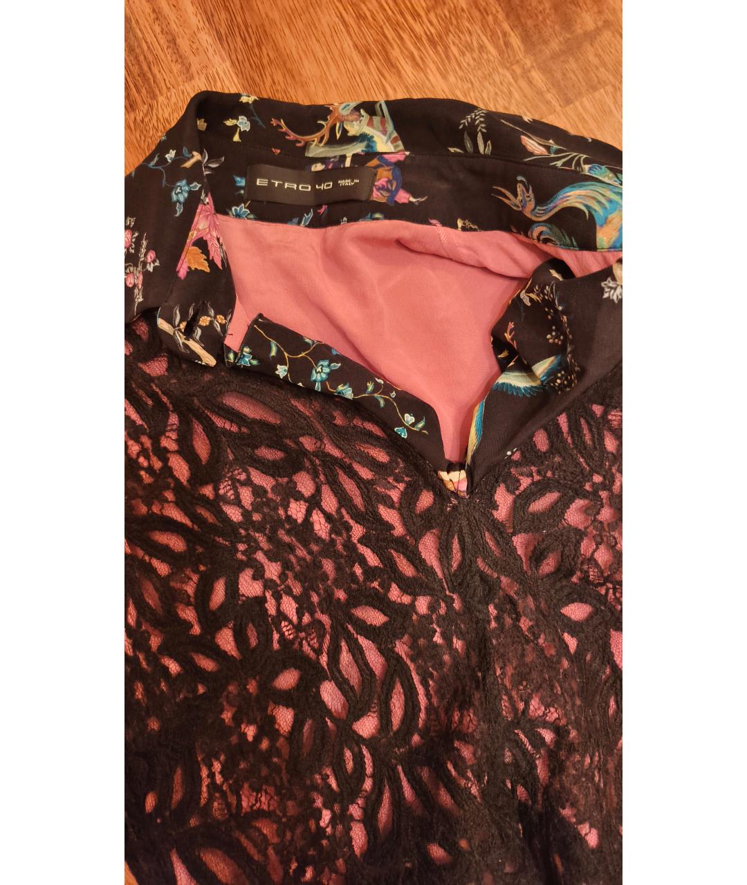 ETRO Черное кружевное коктейльное платье, фото 3