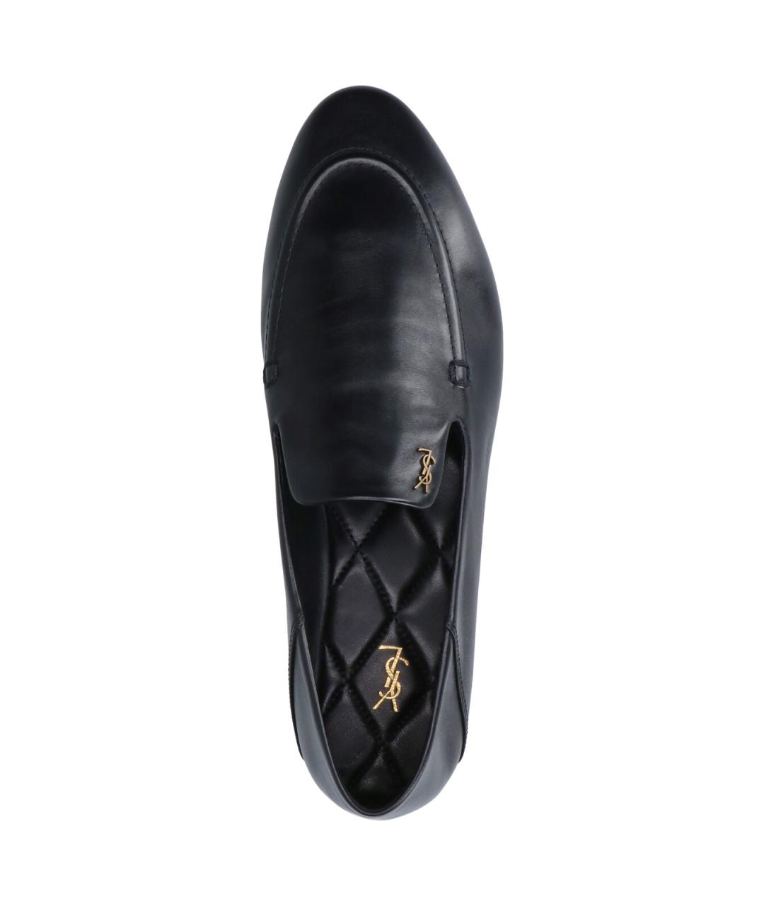 SAINT LAURENT Черные кожаные лоферы, фото 5