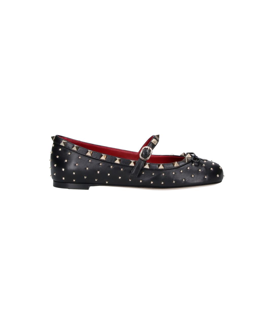 VALENTINO Черные кожаные балетки, фото 6