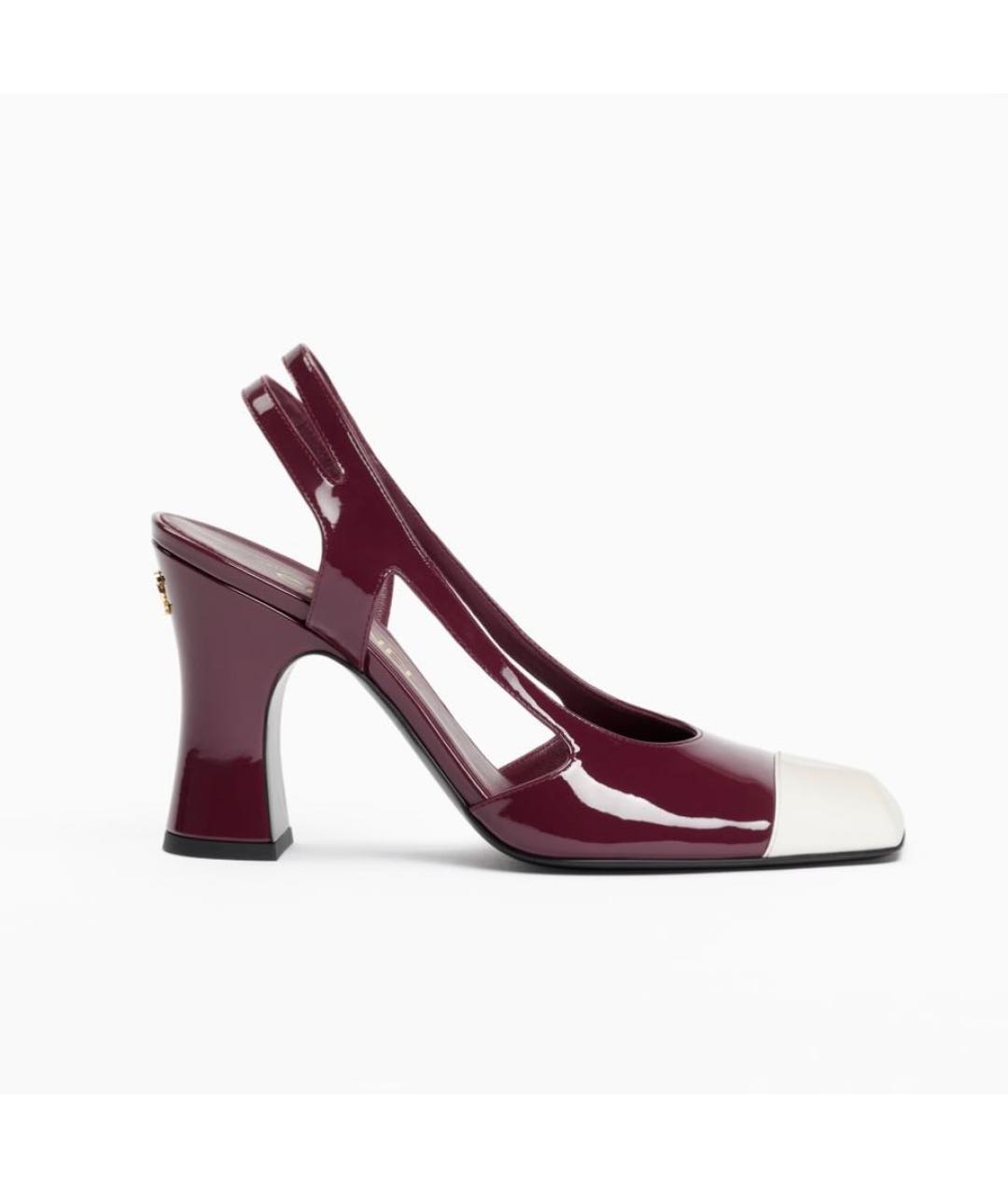 CHANEL Бордовые туфли из лакированной кожи, фото 6