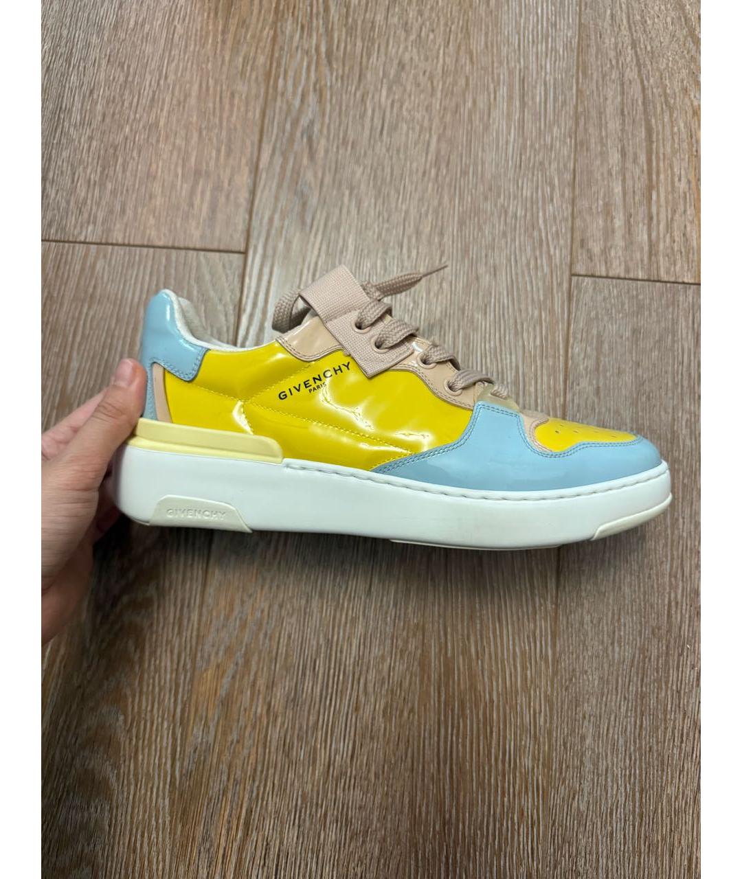 GIVENCHY Мульти кроссовки из лакированной кожи, фото 4
