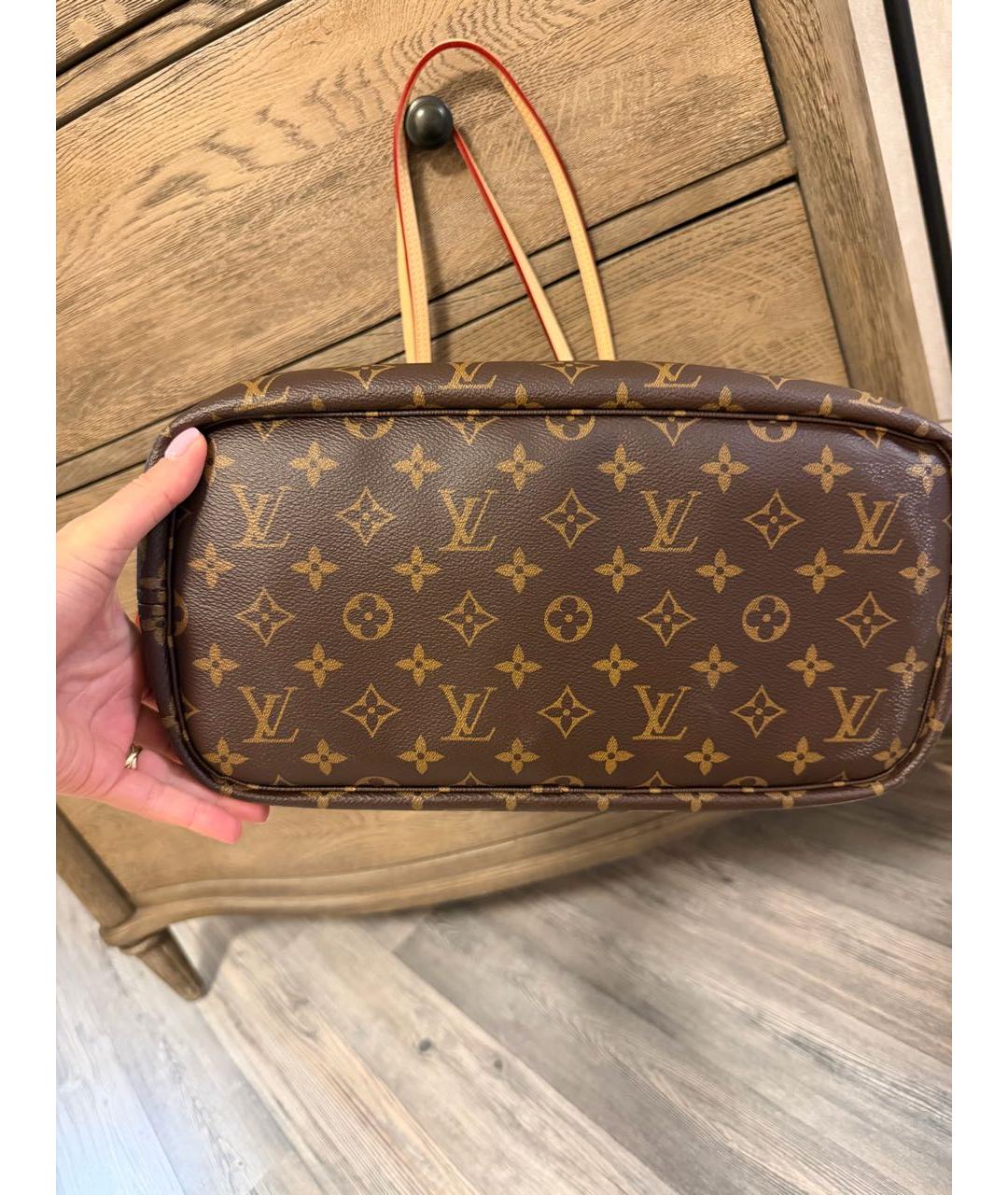 LOUIS VUITTON Коричневая сумка тоут из канвы, фото 2