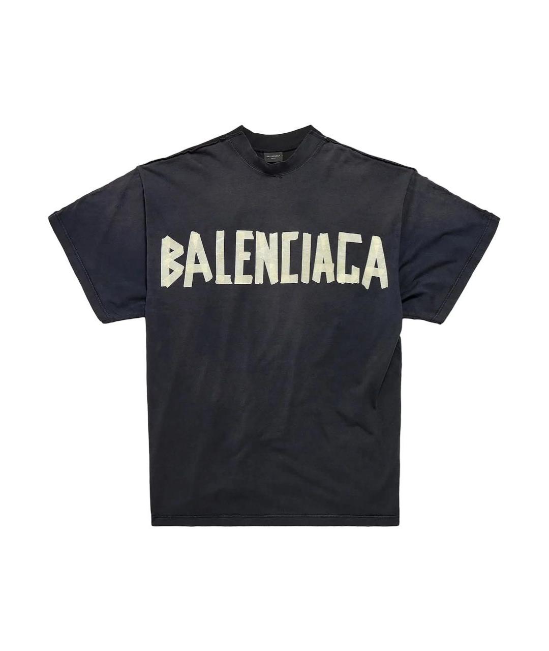 BALENCIAGA Антрацитовая хлопковая футболка, фото 6