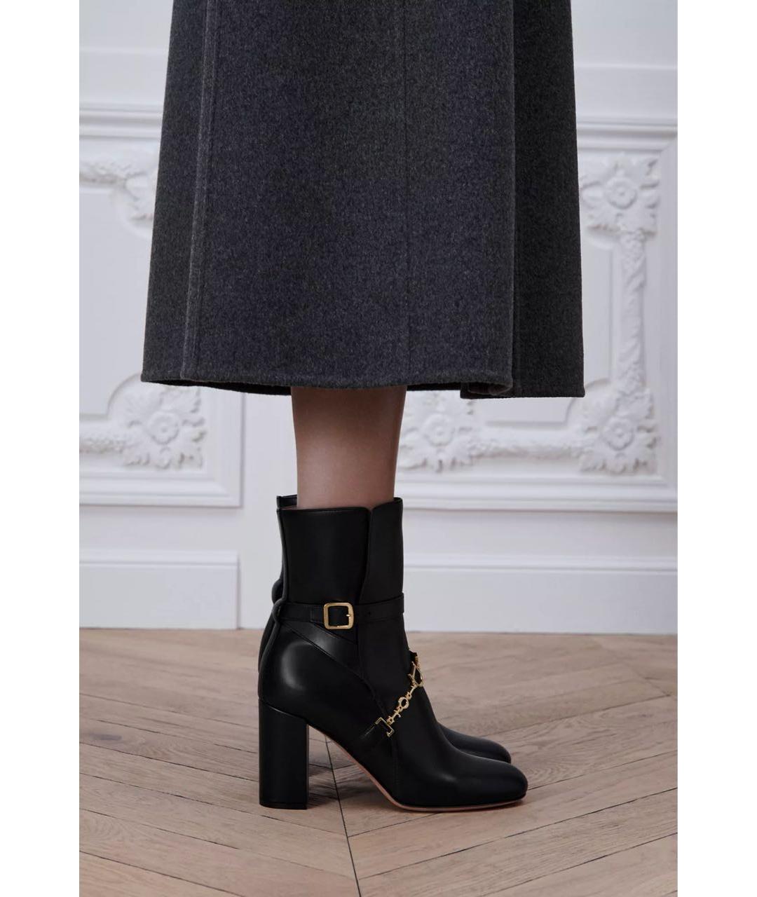 CHRISTIAN DIOR Черные кожаные ботинки, фото 3