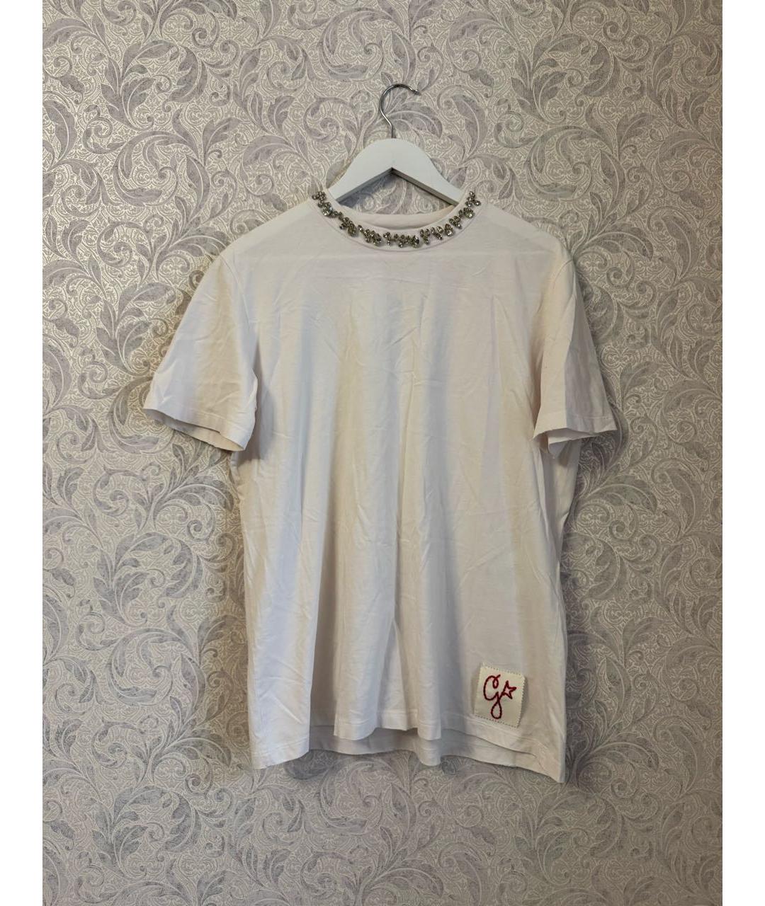 GOLDEN GOOSE Белая хлопковая футболка, фото 3