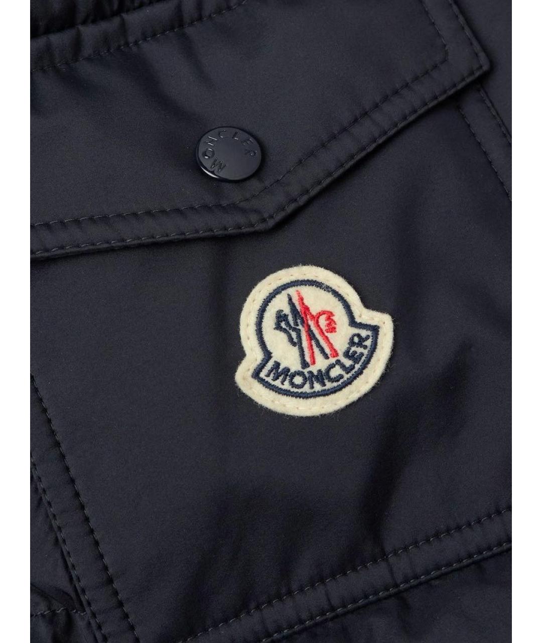 MONCLER Темно-синий пуховик, фото 4