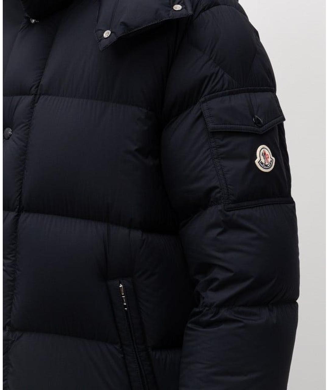 MONCLER Темно-синий пуховик, фото 2