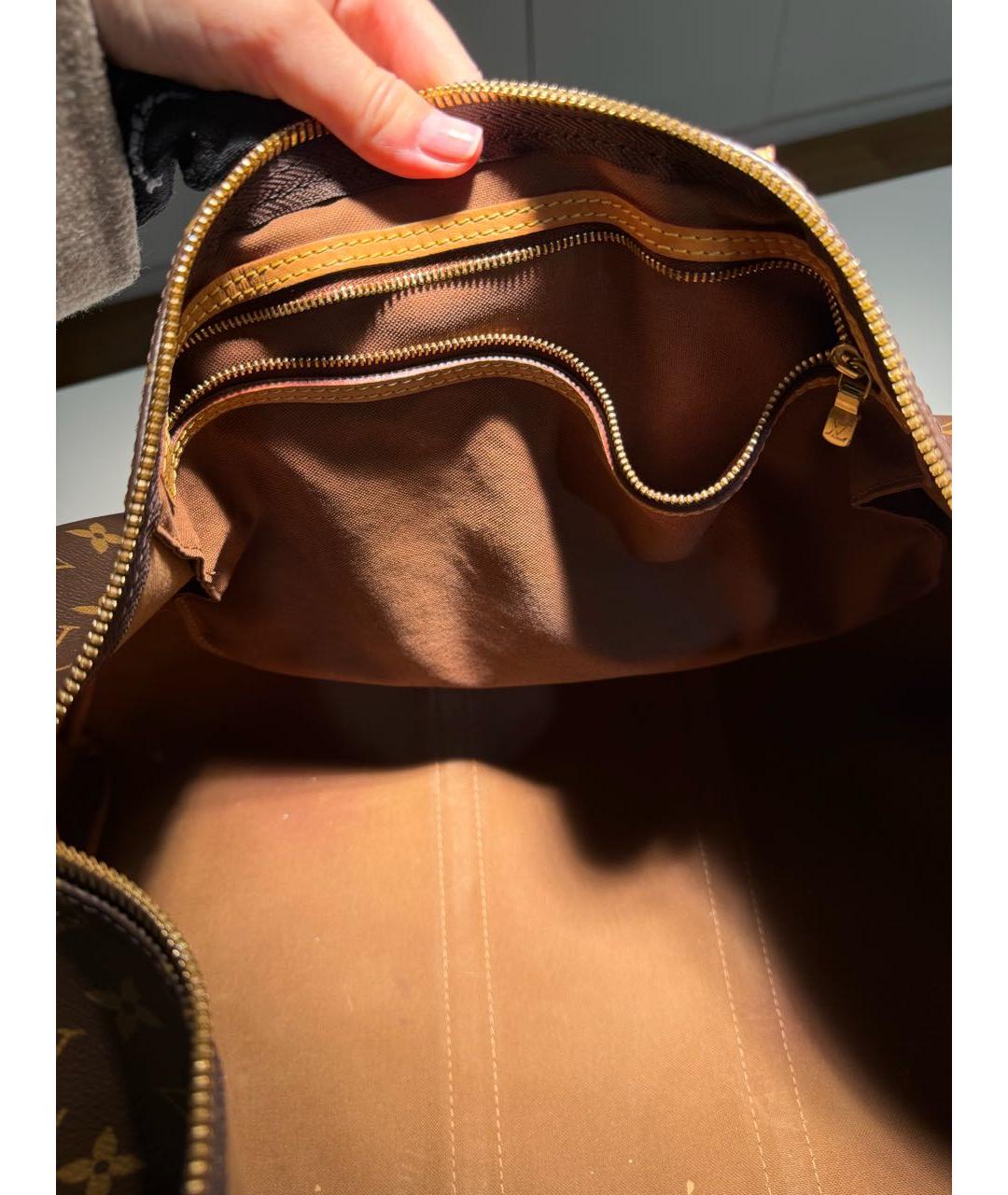 LOUIS VUITTON Коричневая дорожная/спортивная сумка из канвы, фото 4