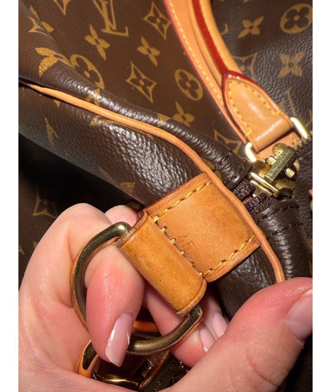 LOUIS VUITTON Коричневая дорожная/спортивная сумка из канвы, фото 5