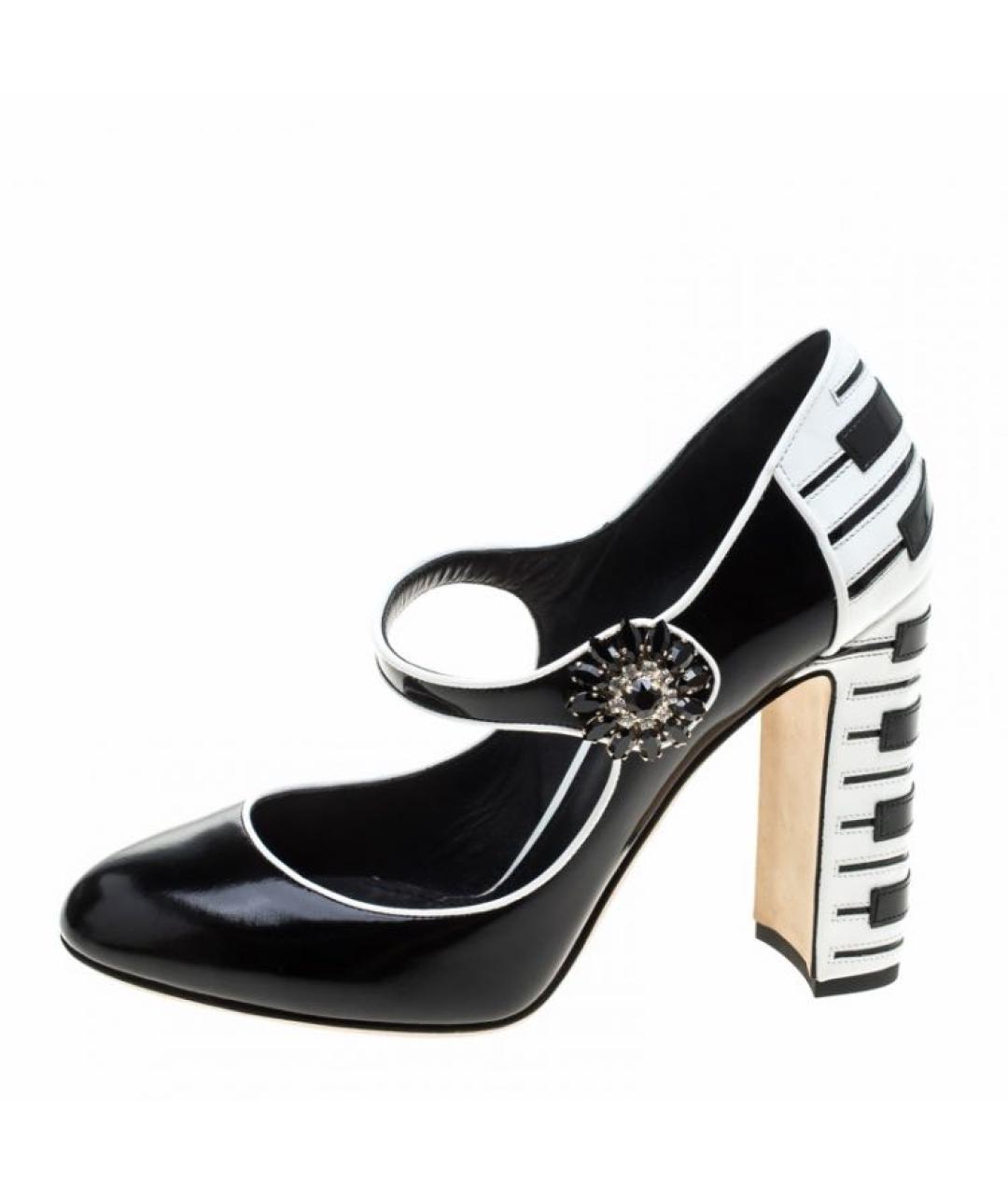 DOLCE&GABBANA Черные кожаные туфли, фото 9