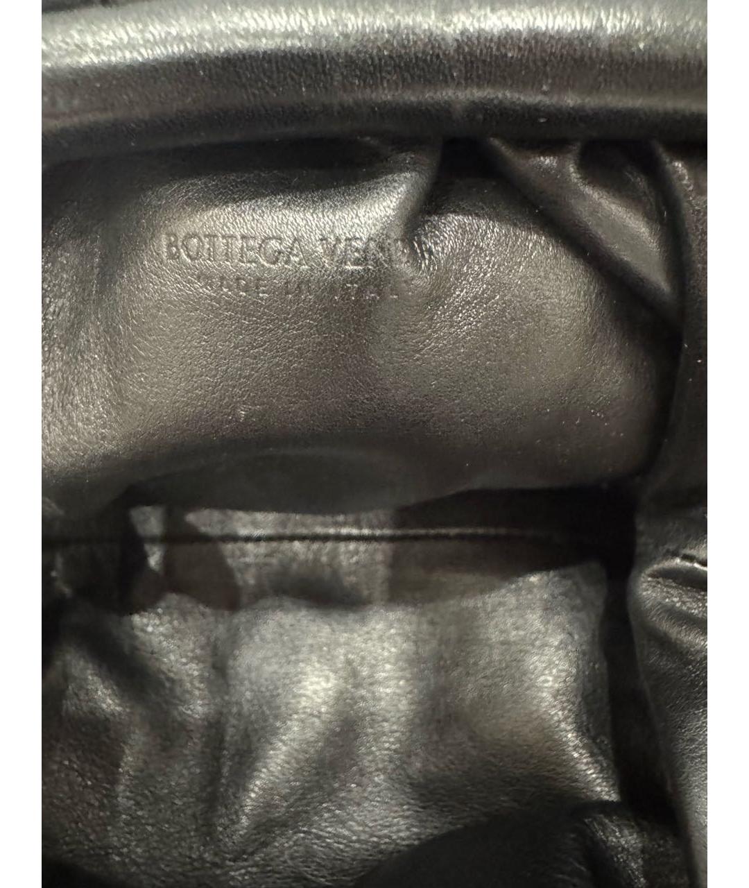 BOTTEGA VENETA Черная кожаная сумка через плечо, фото 4