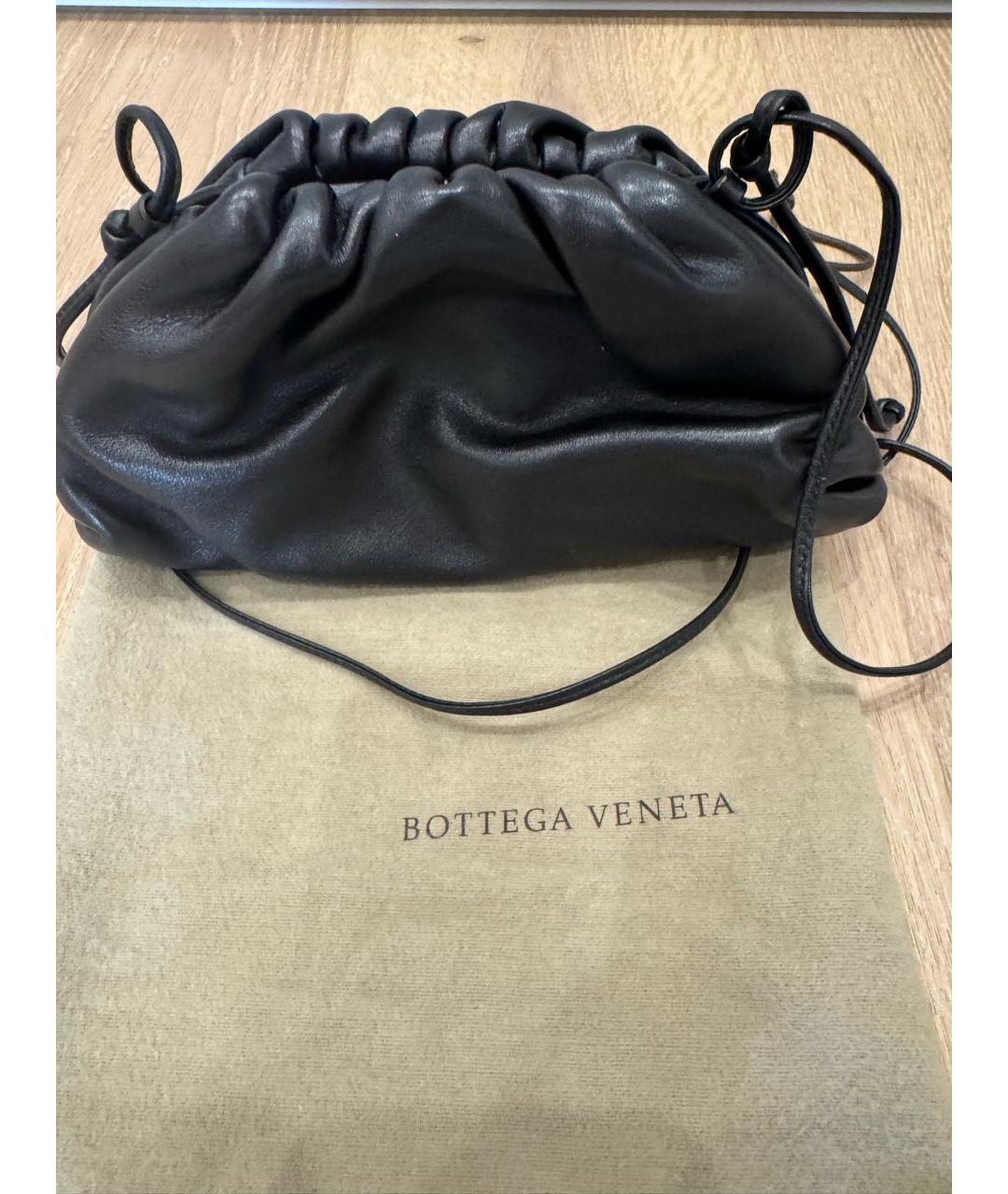 BOTTEGA VENETA Черная кожаная сумка через плечо, фото 3