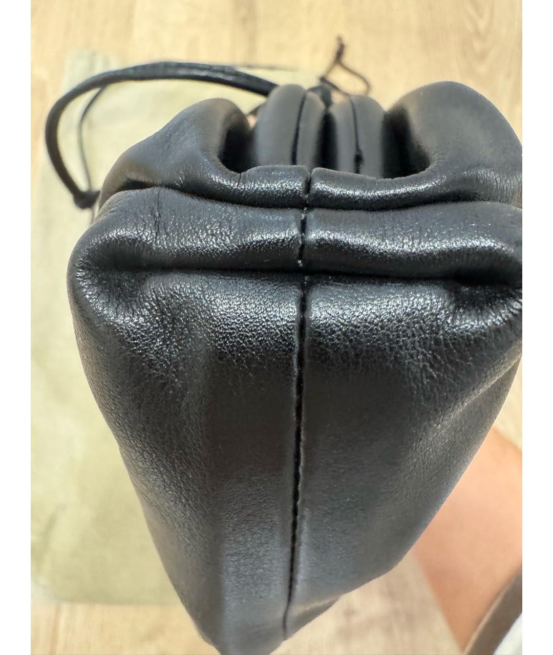 BOTTEGA VENETA Черная кожаная сумка через плечо, фото 2