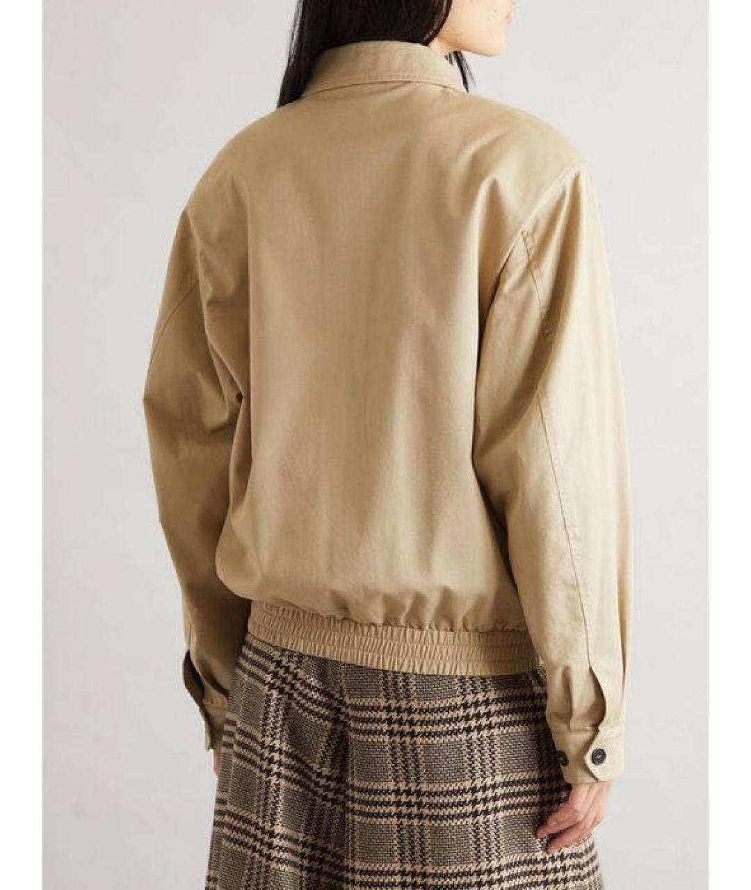 SAINT LAURENT Бежевая хлопковая куртка, фото 4
