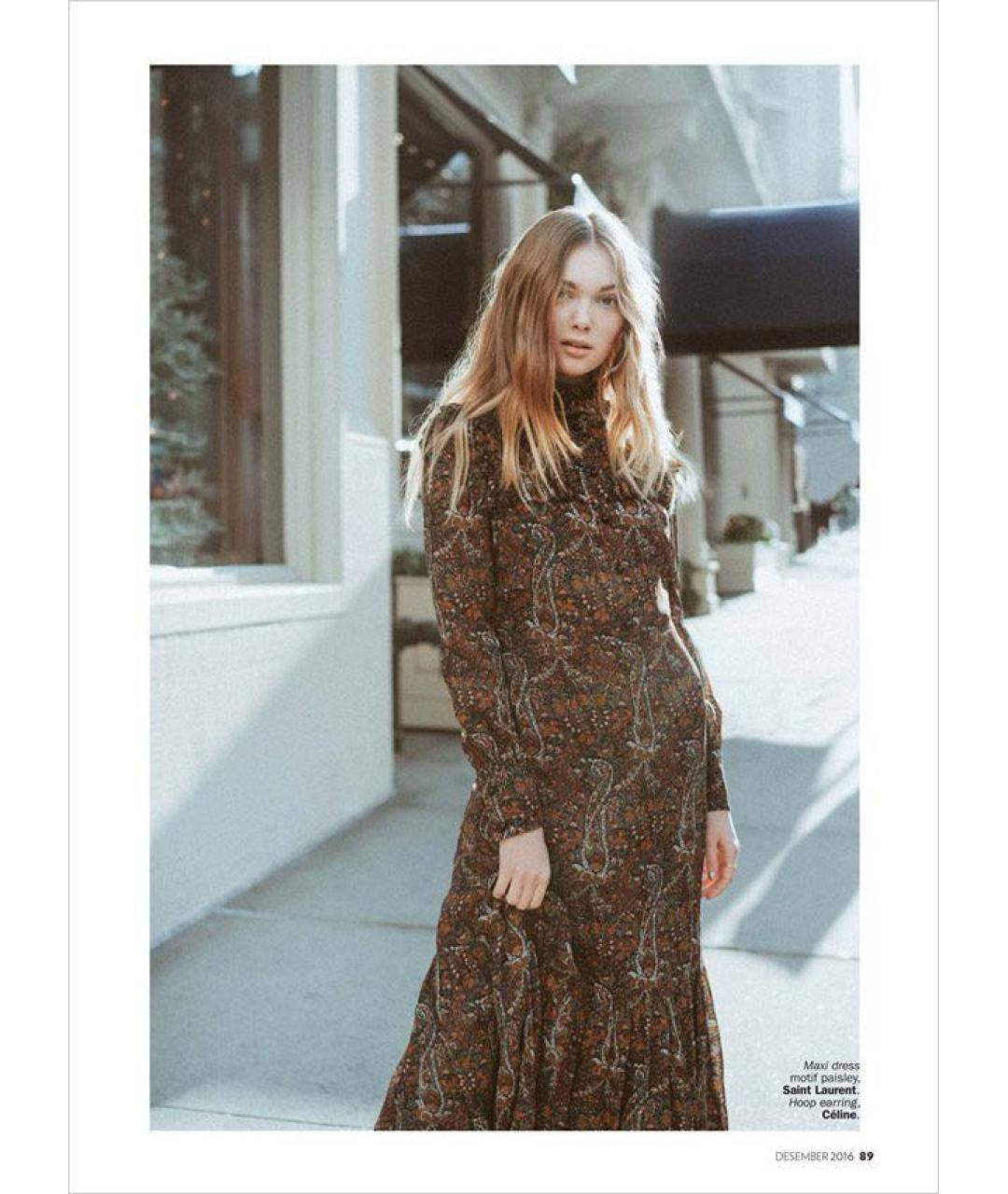 SAINT LAURENT Коричневое повседневное платье, фото 4