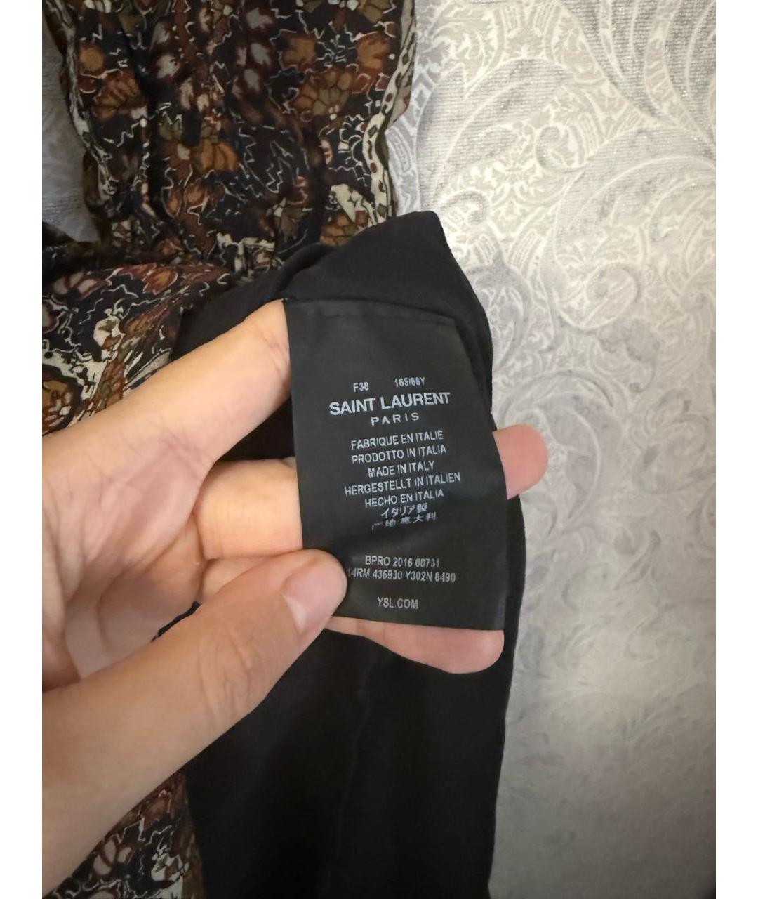 SAINT LAURENT Коричневое повседневное платье, фото 3