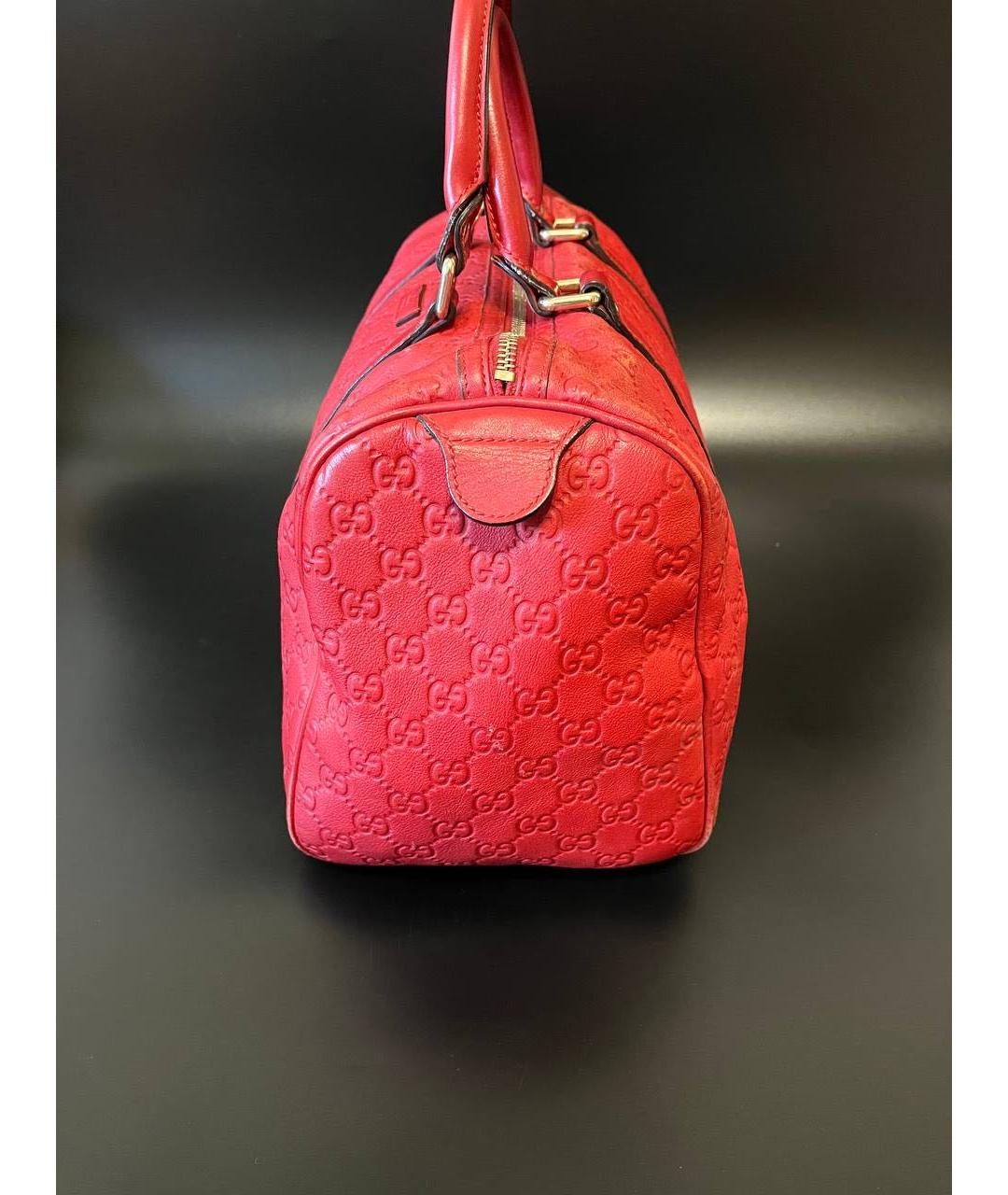 GUCCI Красная кожаная сумка с короткими ручками, фото 8