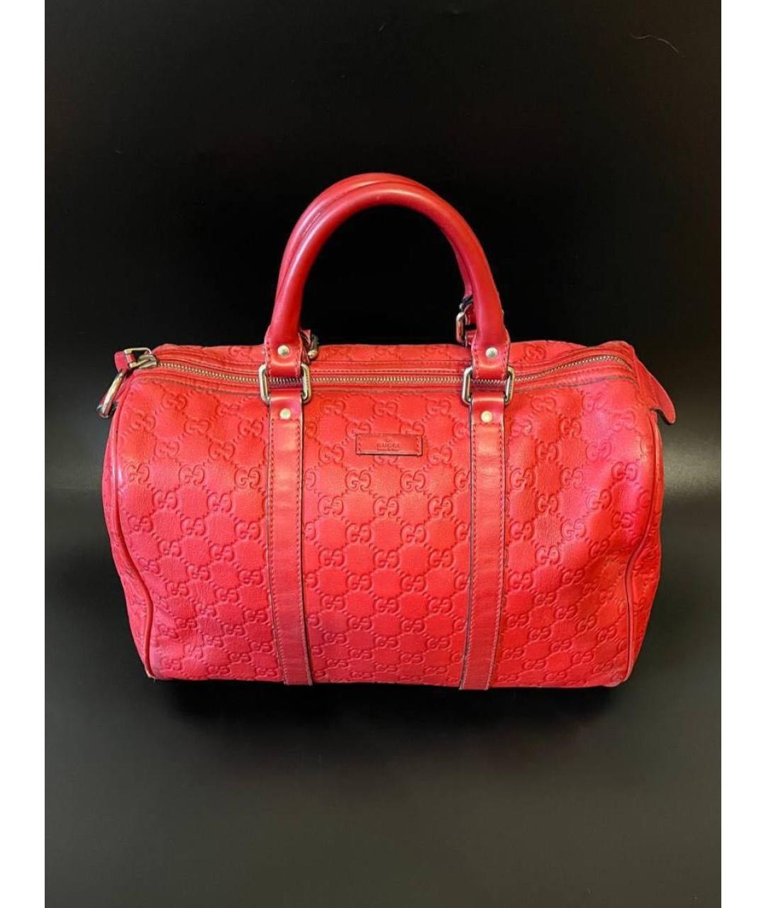 GUCCI Красная кожаная сумка с короткими ручками, фото 9