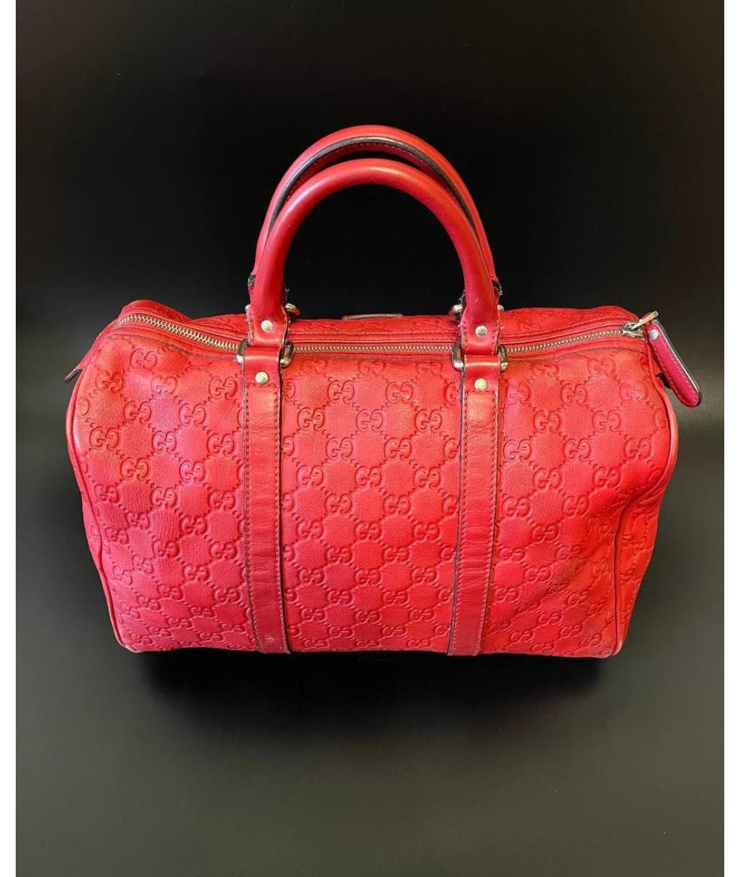 GUCCI Красная кожаная сумка с короткими ручками, фото 3