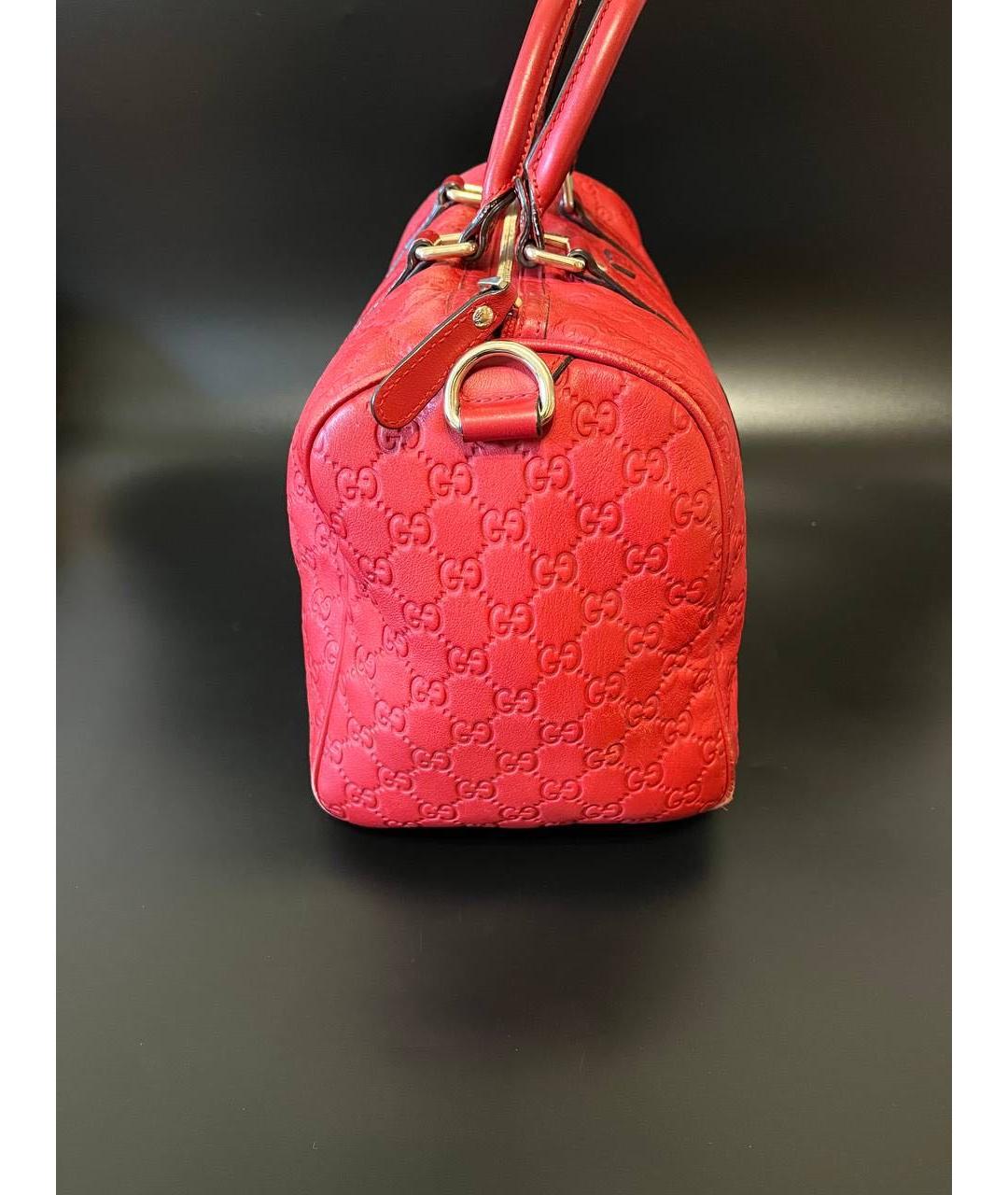 GUCCI Красная кожаная сумка с короткими ручками, фото 7