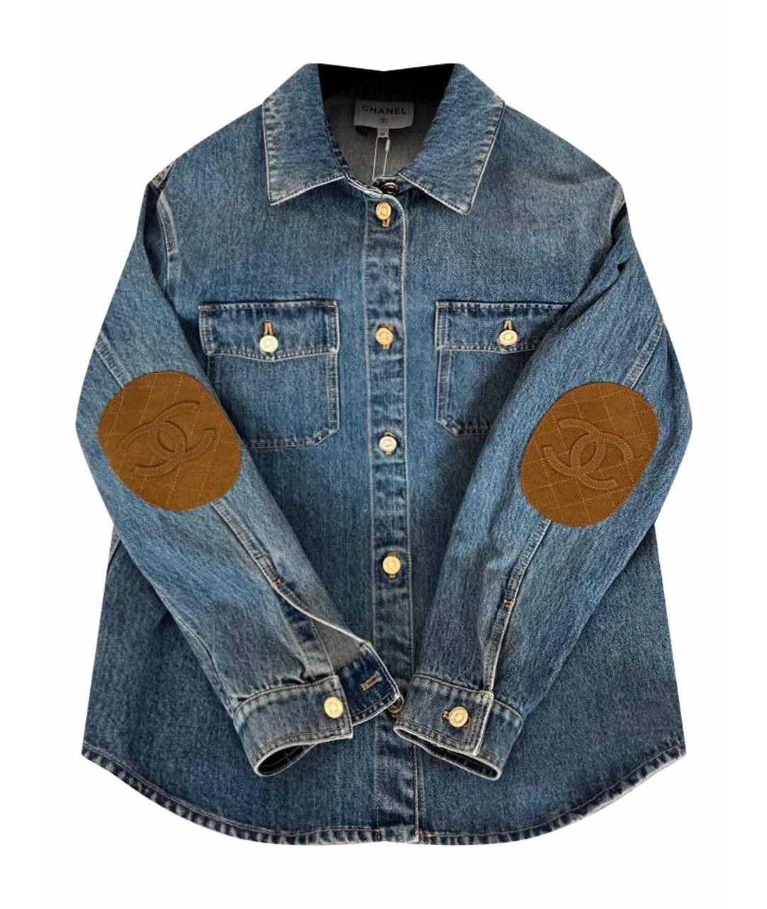 CHANEL Синяя деним рубашка, фото 1