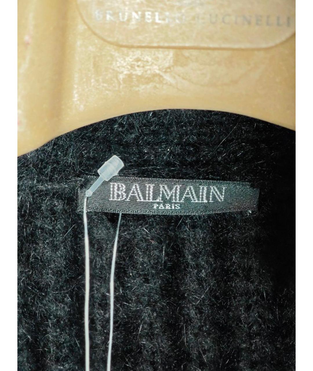 BALMAIN Черный шерстяной кардиган, фото 3