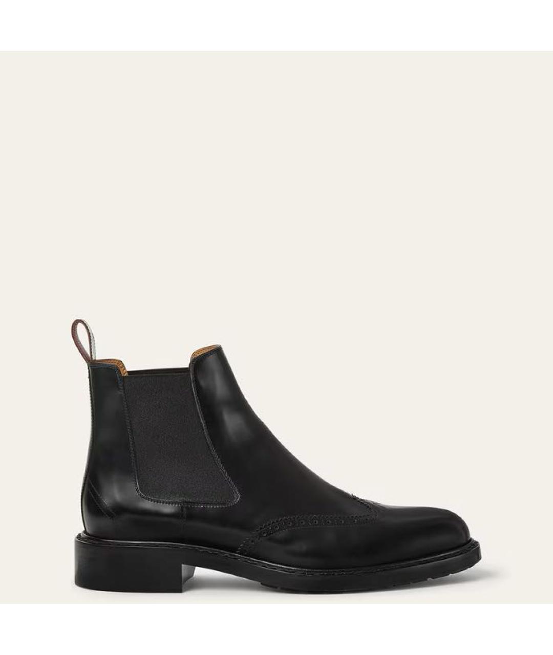 LORO PIANA Черные кожаные высокие ботинки, фото 8