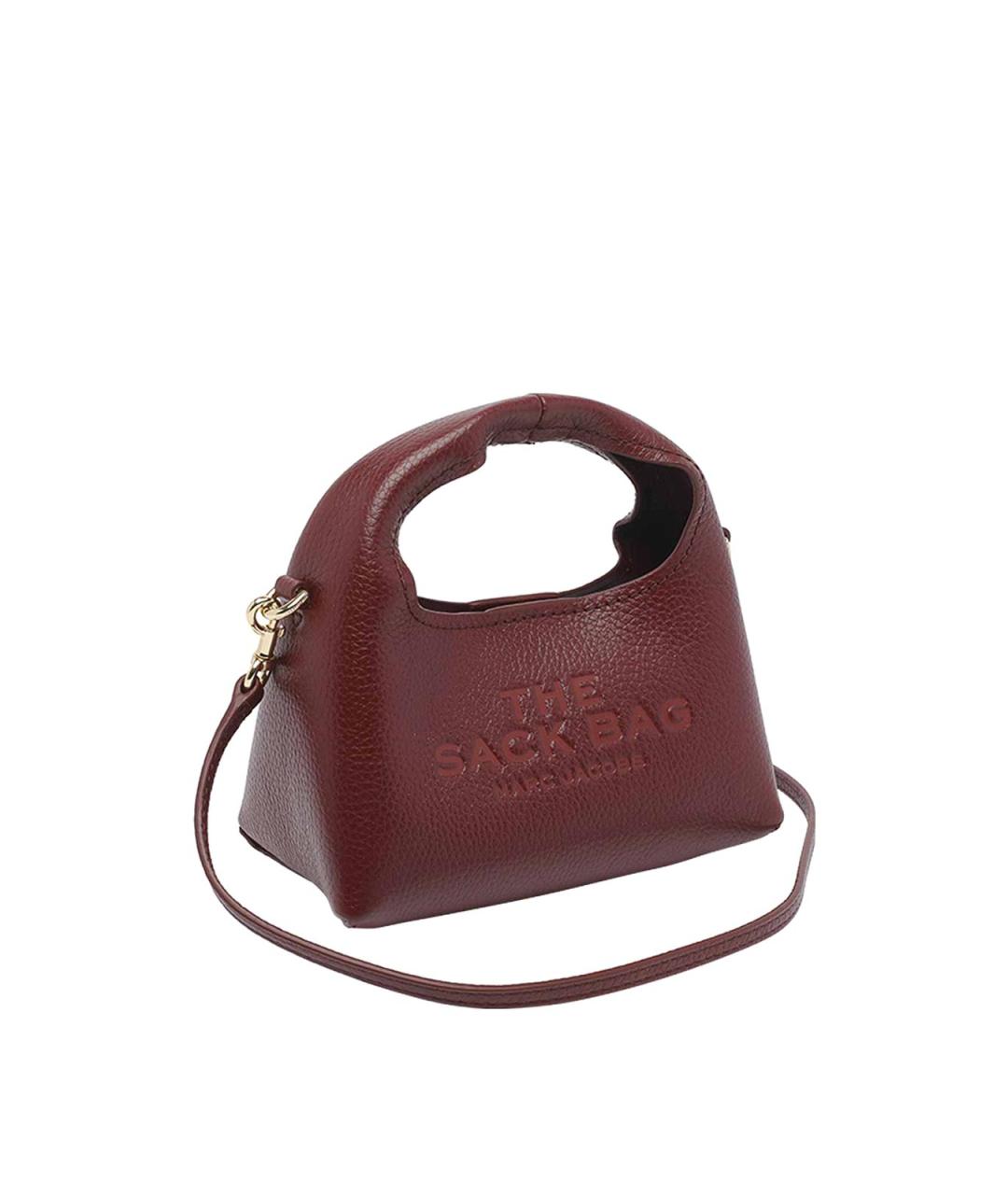 MARC JACOBS Бордовая кожаная сумка с короткими ручками, фото 2