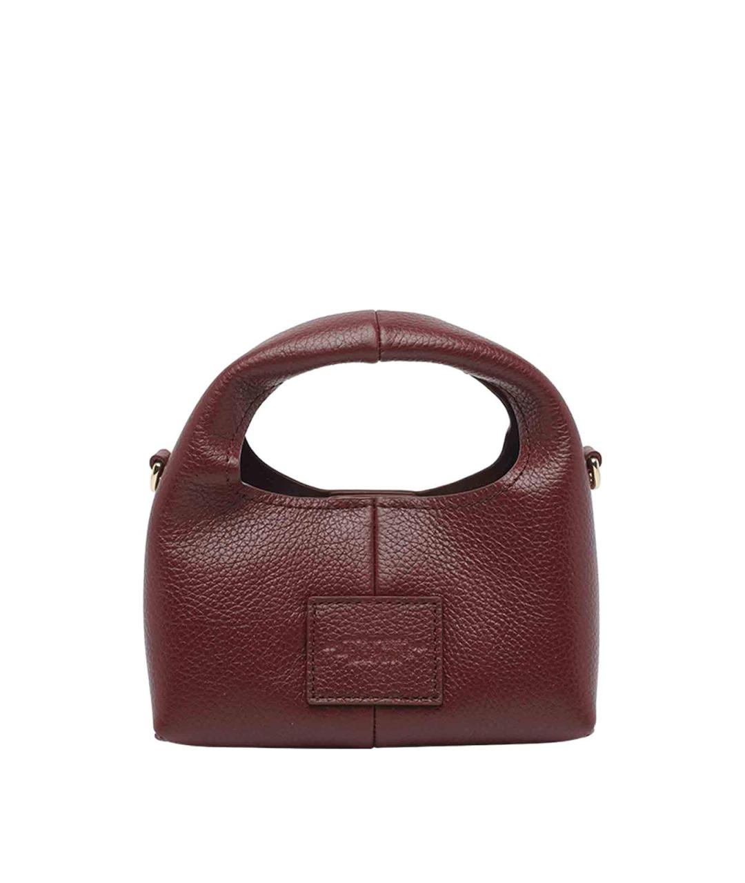 MARC JACOBS Бордовая кожаная сумка с короткими ручками, фото 3