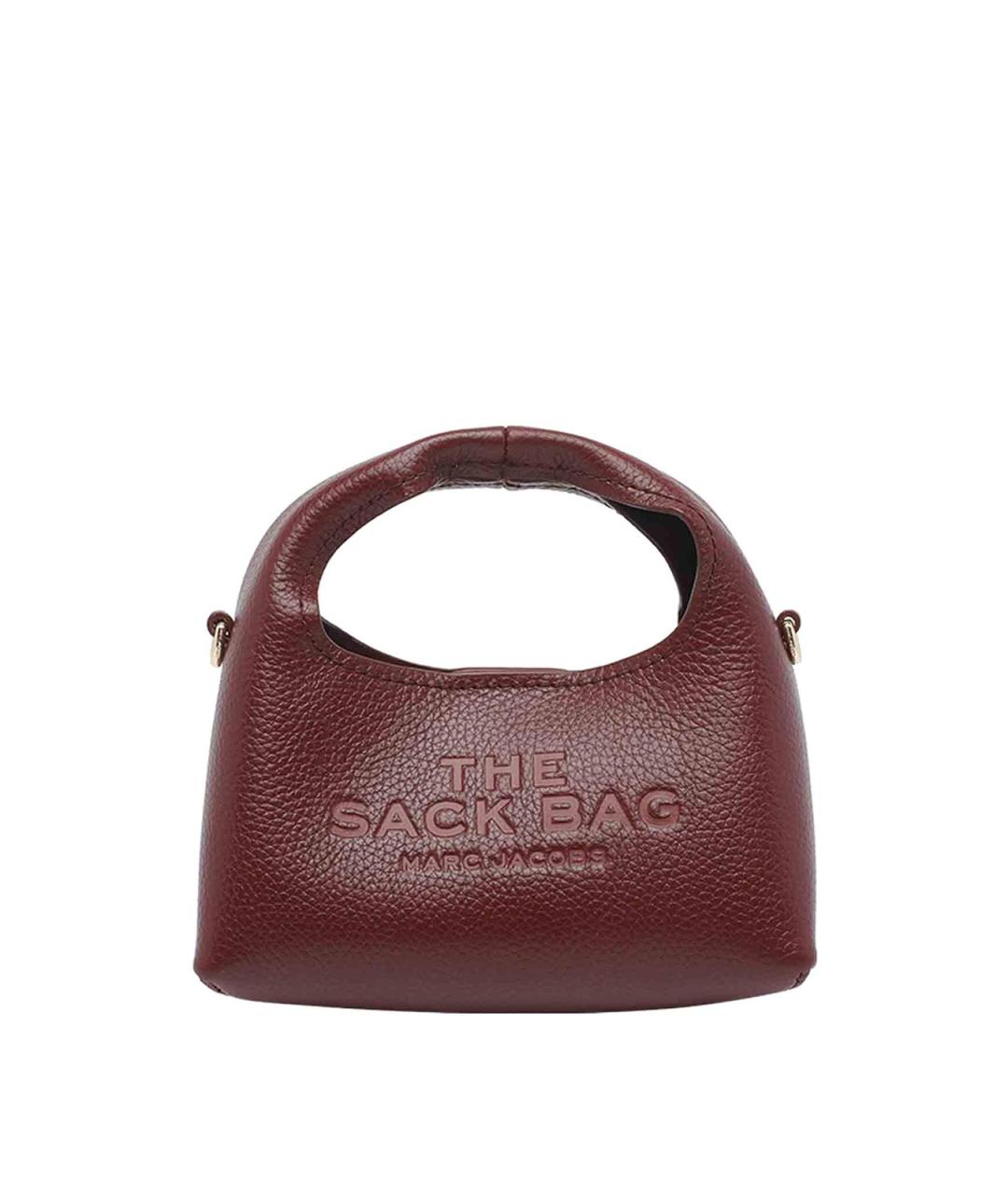 MARC JACOBS Бордовая кожаная сумка с короткими ручками, фото 1