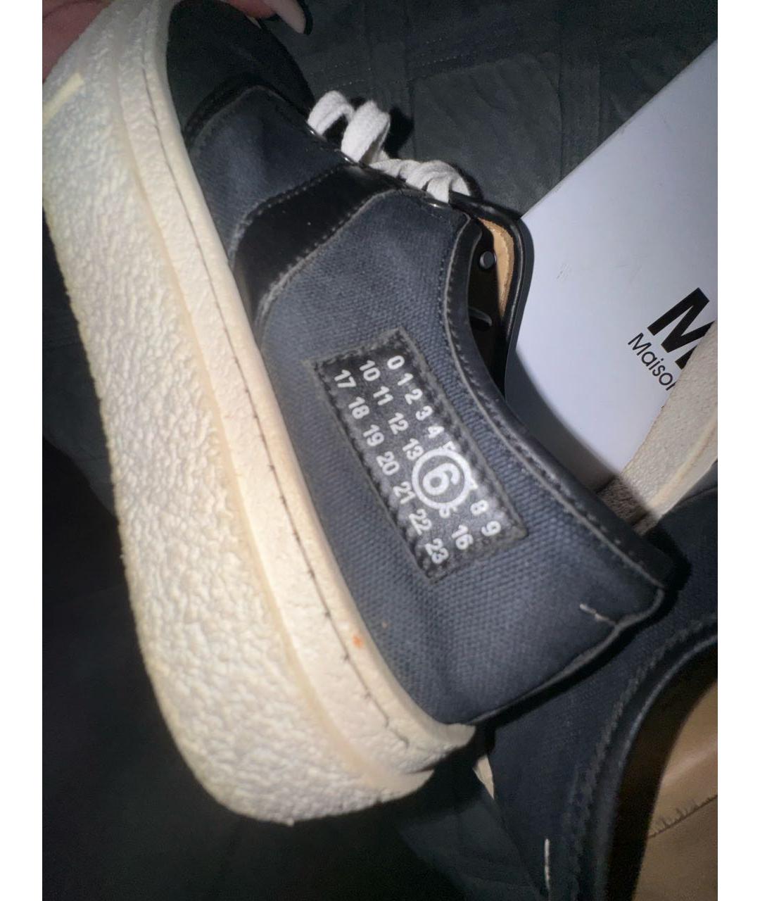 MM6 MAISON MARGIELA Черные текстильные кеды, фото 5